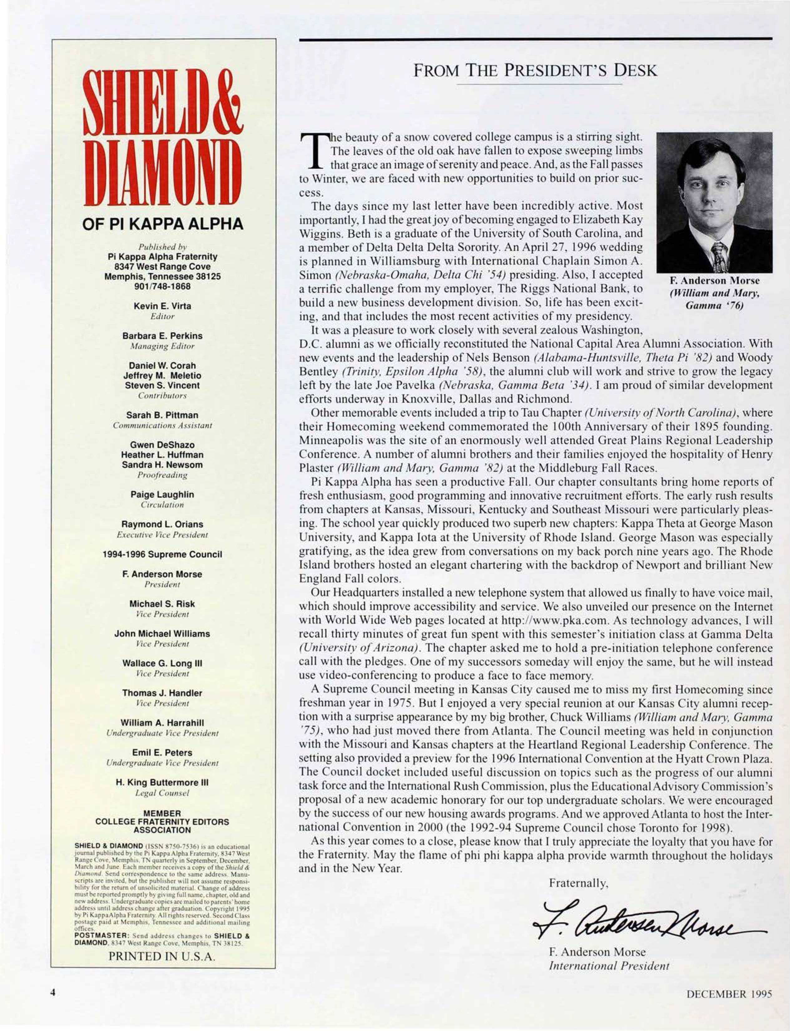 From the President's Desk